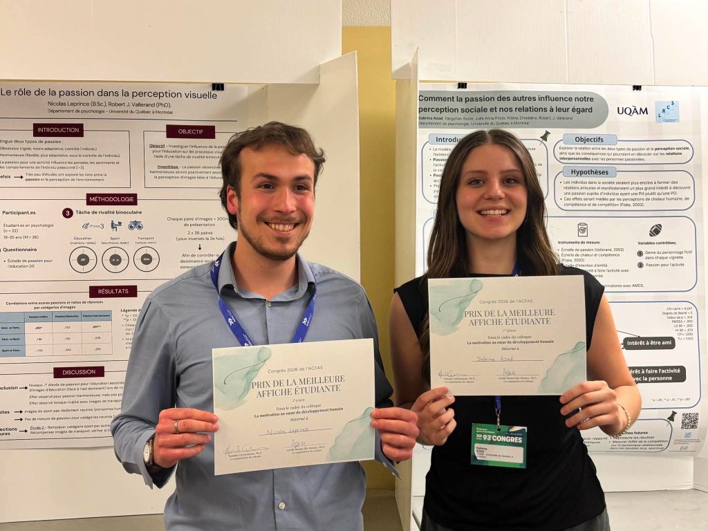 Nicolas Leprince et Sabrina Azad ont gagné le prix de la meilleure affiche au Congrès de l'AFAC 2026.