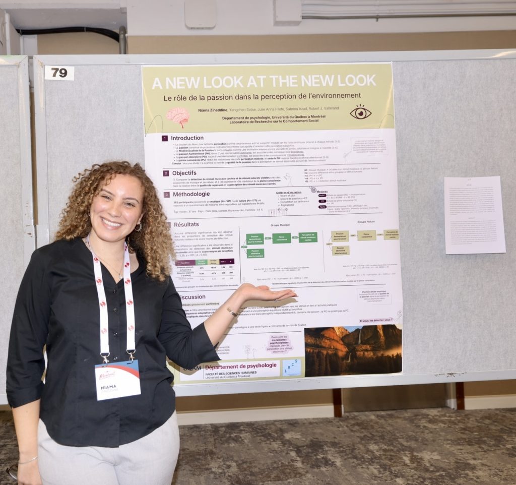 Niâma Zineddine (étudiante au LRCS) au Congrès de la CPA 2026. 